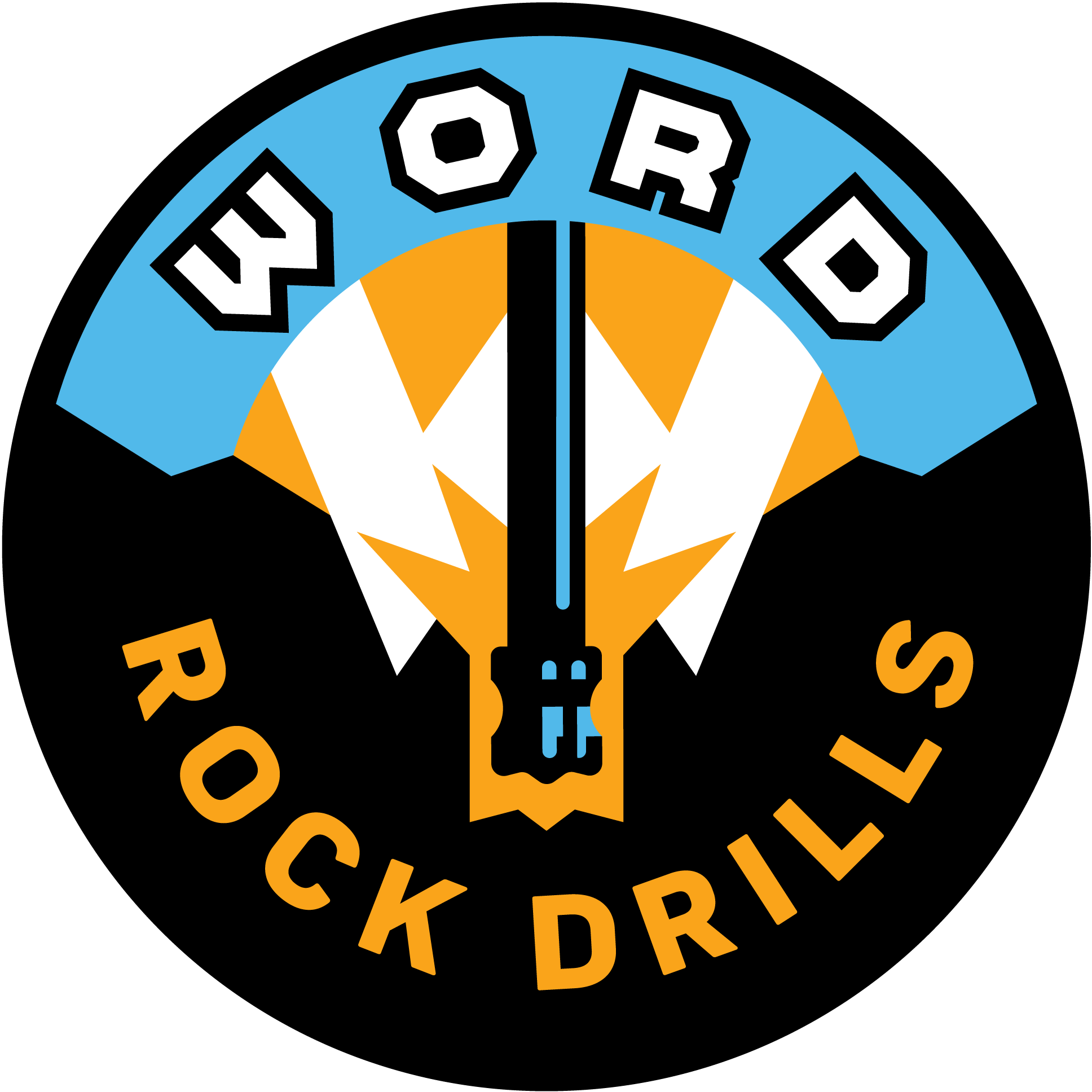 logo for word rock drills
